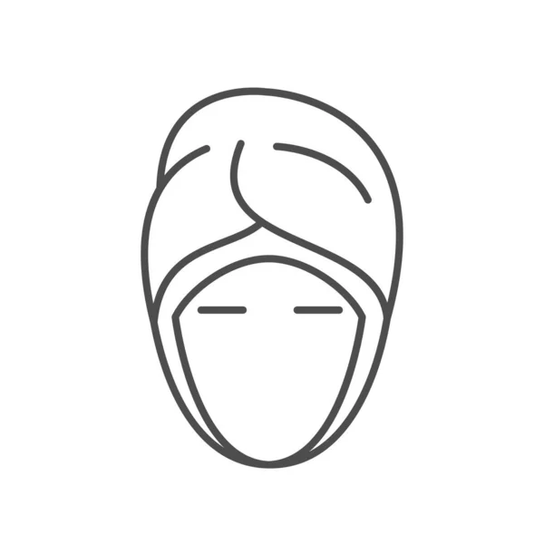 Face cosmetic mask line icon — Stockvektor