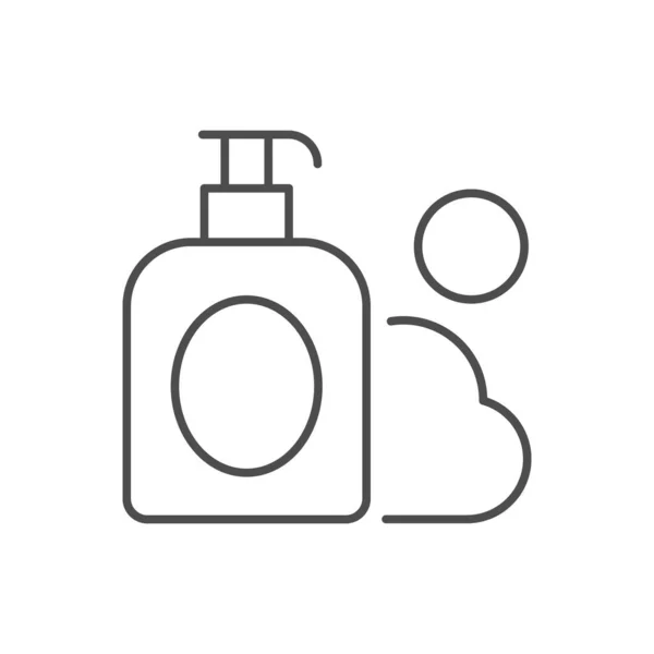 Liquid soap line outline icon — Vettoriale Stock