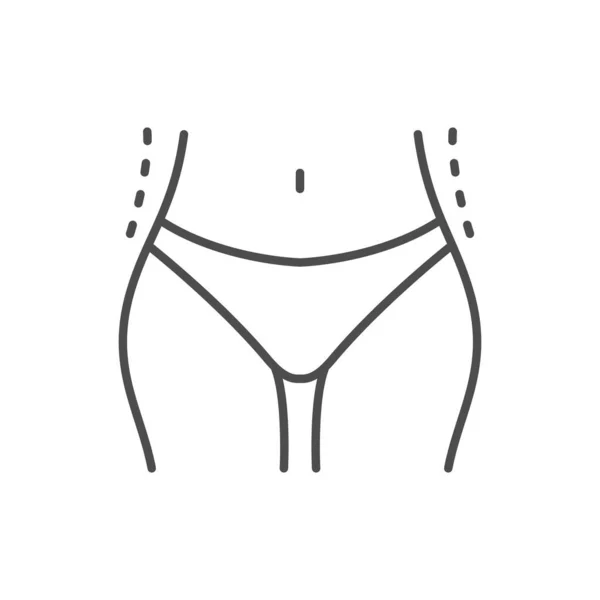 Slimming process line outline icon — Vettoriale Stock