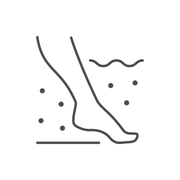 Foot bath line outline icon —  Vetores de Stock