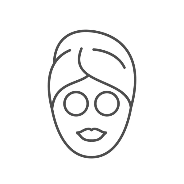 Eye mask line outline icon — Stock Vector