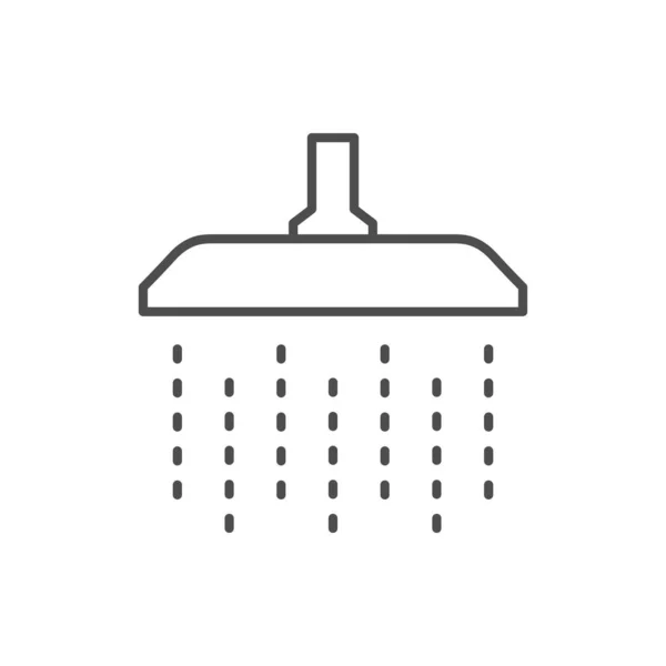 Tropical shower line outline icon — 스톡 벡터