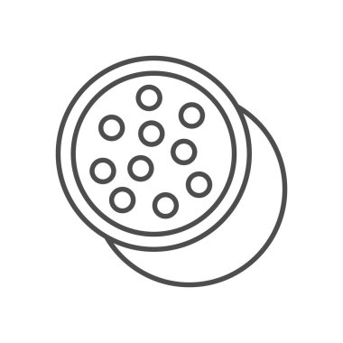 Topun allık çizgisi dış çizgi simgesi