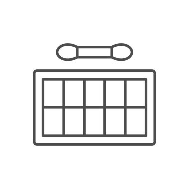 Kozmetik palet çizgisi ana çizgi simgesi