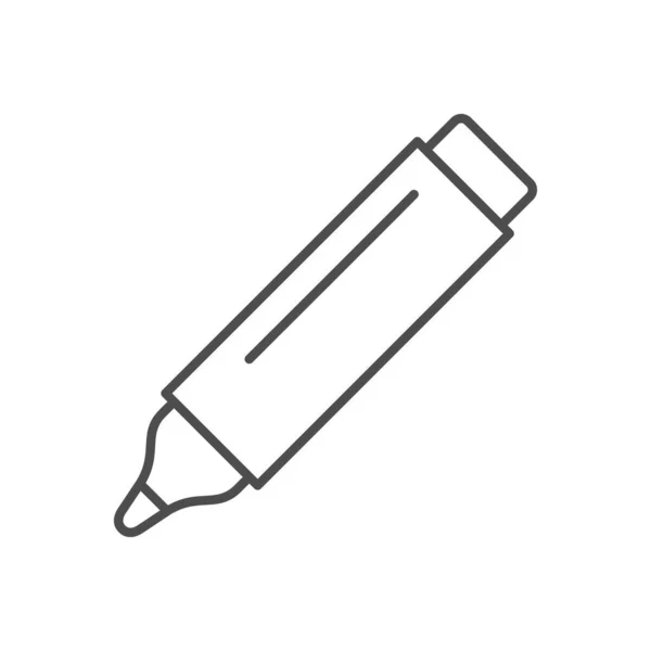 Viltstift marker lijn pictogram — Stockvector