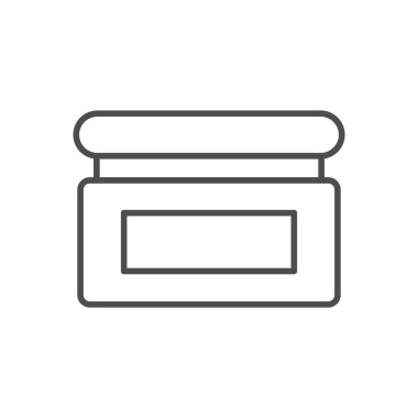 Krem kavanoz hattı ana hatları simgesi