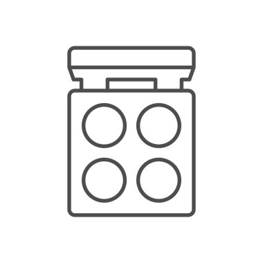 Kozmetik palet çizgisi ana çizgi simgesi