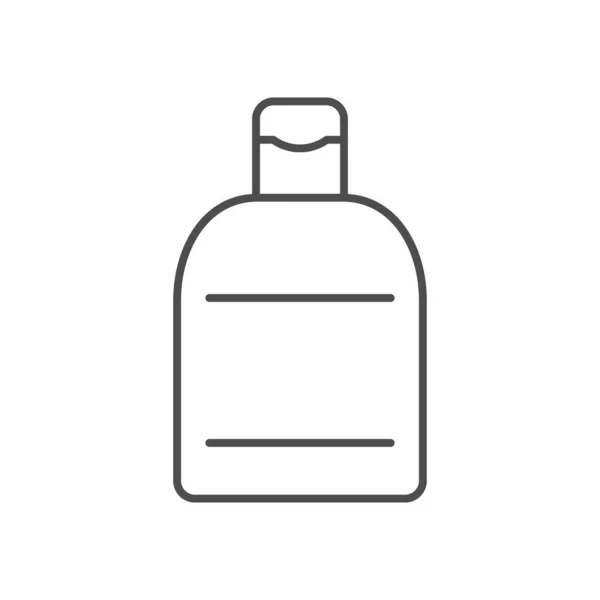 Cosmetic bottle line outline icon — Stock Vector