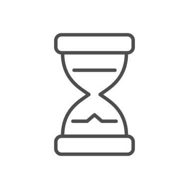 Kum saati çizgisi simgesi veya zaman kavramı