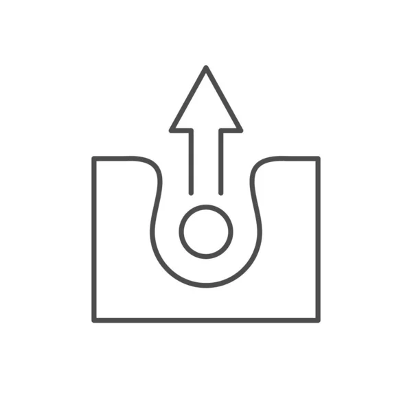 Ikona Čáry Odstranění Akné Izolovaná Bíle Vektorová Ilustrace — Stockový vektor