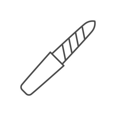 Çivi dosya çizgisi ana simgesi beyaza izole edildi. Vektör illüstrasyonu