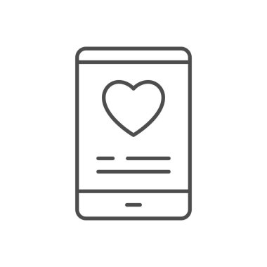 Fitness başvuru hattı ana hatları beyaz üzerine izole edilmiş. Vektör illüstrasyonu