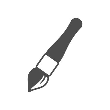 Sanat sembolü için fırça beyaza izole edilmiş. Vektör illüstrasyonu