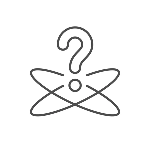 Question Mark Line Outline Icon Isolated White Vector Illustration — ストックベクタ
