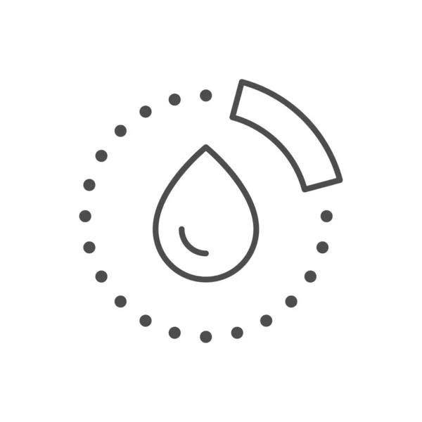 Menstruation Period Line Outline Icon Isolated White Vector Illustration — 스톡 벡터
