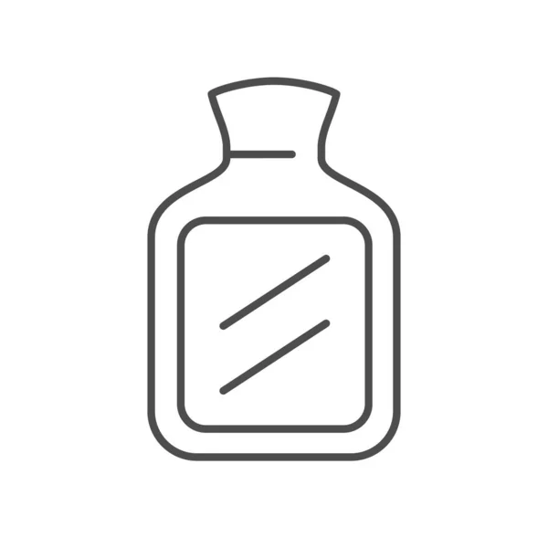 Medical Warmer Line Outline Icon Isolated White Vector Illustration — ストックベクタ