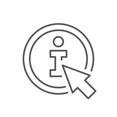 Web info line outline icon isolated on white. Vector illustration