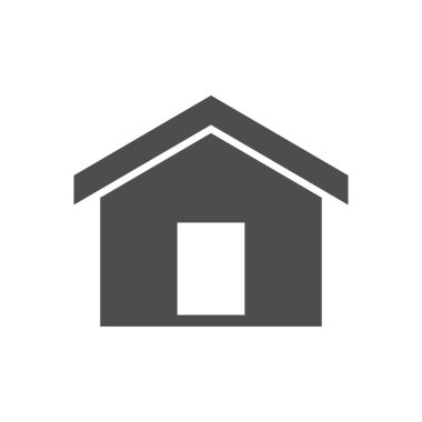 House or home glyph icon isolated on white. Real estate property, mansion, architecture concept, cottage, building exterior. Vector illustration