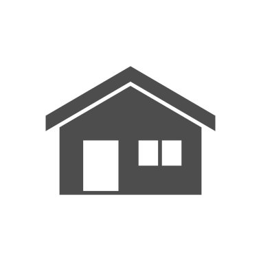 House or home glyph icon isolated on white. Real estate property, mansion, architecture concept, cottage, building exterior. Vector illustration