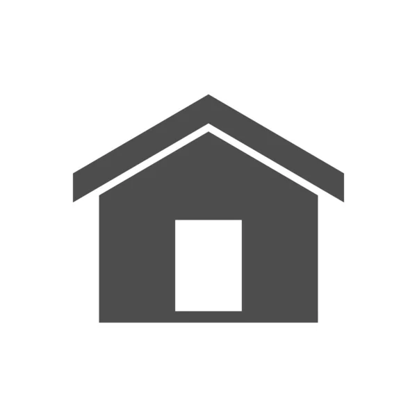 House Home Glyph Icon Isolated White Real Estate Property Mansion — Stockvektor
