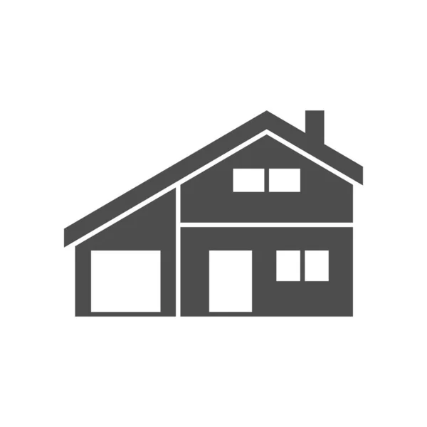 House Home Glyph Icon Isolated White Real Estate Property Mansion —  Vetores de Stock