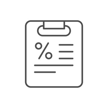 Loan agreement line outline icon isolated on white. Vector illustration