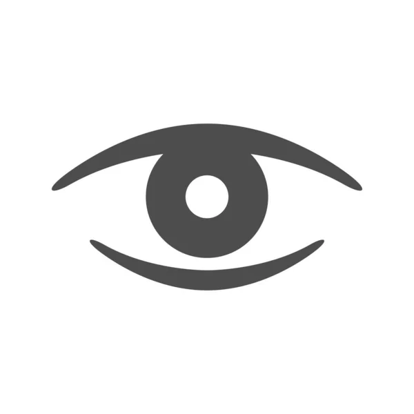 Eye Glyph Icon Vision Concept Isolated White Watch Sign Health — ストックベクタ