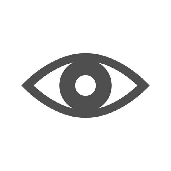 Eye Glyph Icon Vision Concept Isolated White Watch Sign Health — ストックベクタ