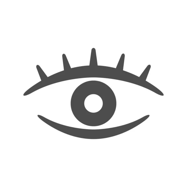 Eye Glyph Icon Vision Concept Isolated White Watch Sign Health — 图库矢量图片