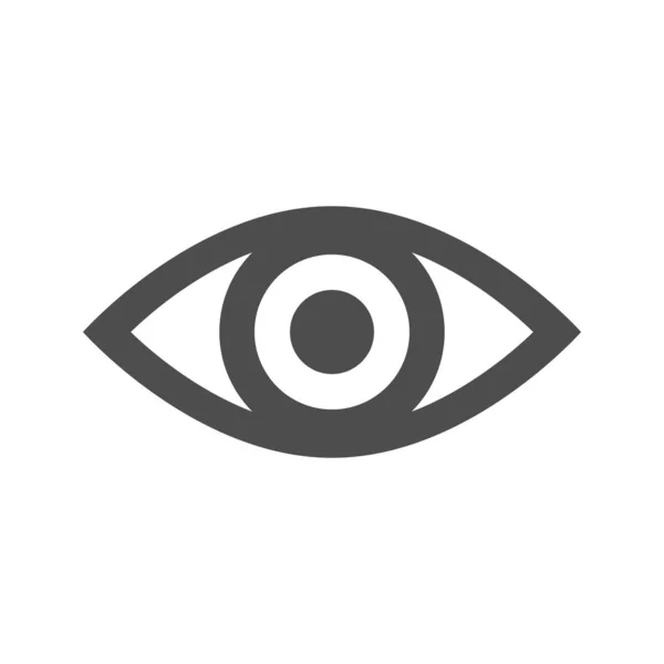 Eye Glyph Icon Vision Concept Isolated White Watch Sign Health — 图库矢量图片