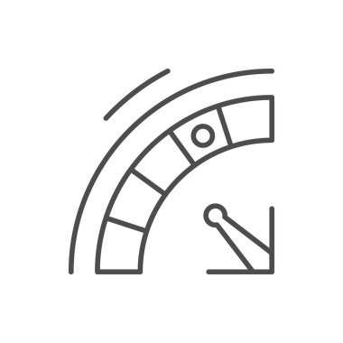 Roulette line icon or gambling concept isolated on white. Vector illustration