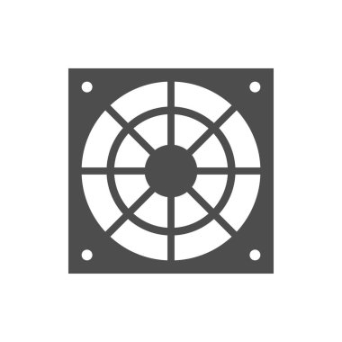 Koruyucu fan ızgarası sembolü beyaza izole edildi. Vektör illüstrasyonu