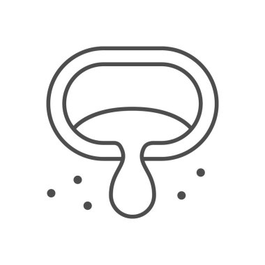 Bal çıkarma çizgisi ana hatları beyaz üzerine izole edilmiş. Vektör illüstrasyonu