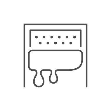 Bal çerçevesi ana hatları simgesi beyaza izole edildi. Vektör illüstrasyonu