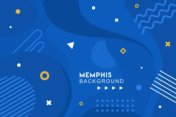 Soyut arkaplan mavi memphis tasarımı