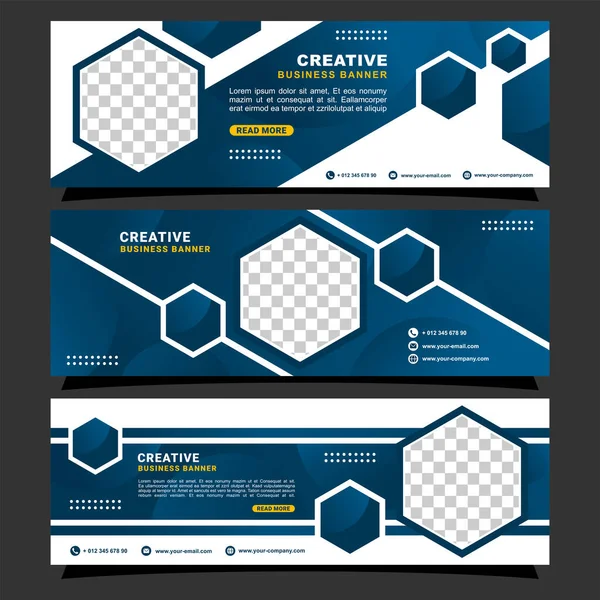 Crative Business Moderne Banner Design Collectie — Stockvector