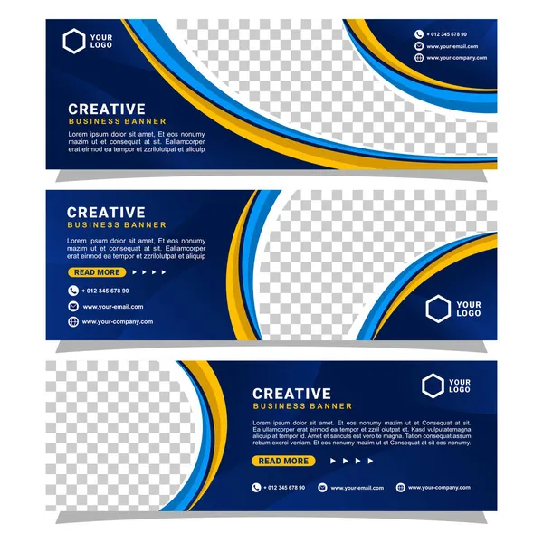 Crative Business Moderne Banner Design Collectie — Stockvector