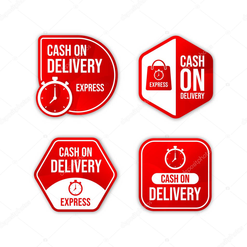 Cash on delivery express design logo collection
