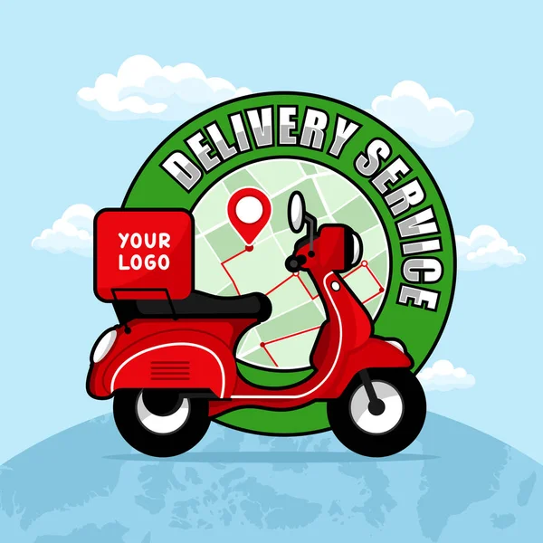 Delivery Service Logo Design Sale Promotion — Image vectorielle