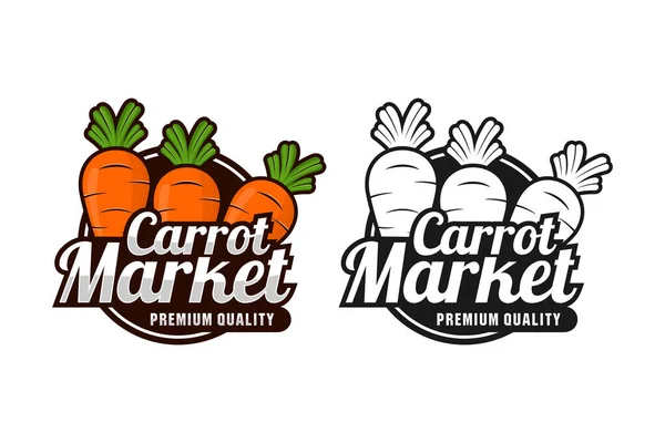 Carrot Market Premium Quality Design Logo Collection —  Vetores de Stock