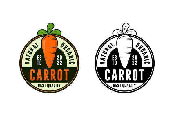 Carrot Natural Organic Best Quality Product Design Logo — Stockvektor