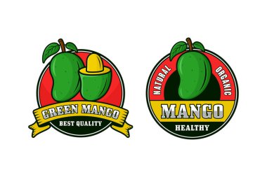 Mango rozet etiket tasarımı logo koleksiyonu