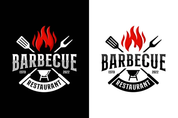 Barbekü restoranının logo koleksiyonu