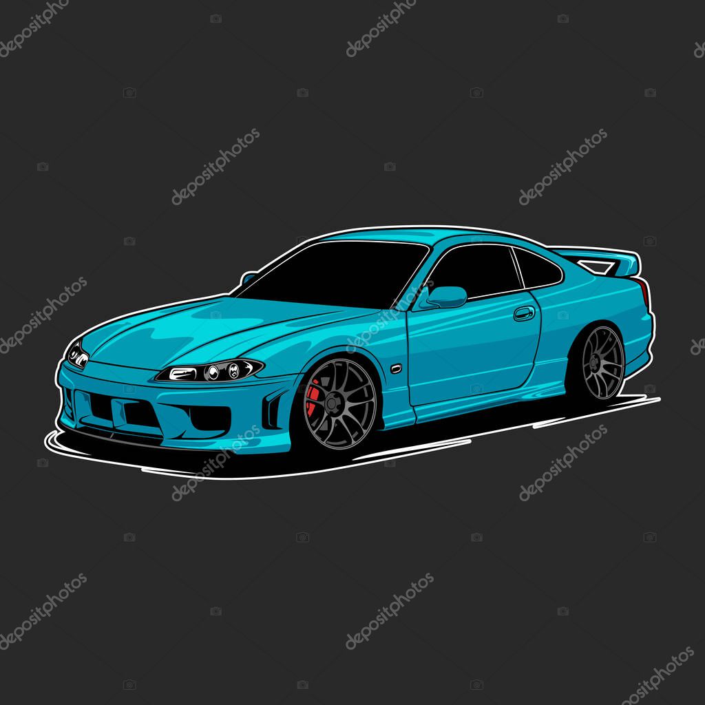 Car vector illustration for conceptual design