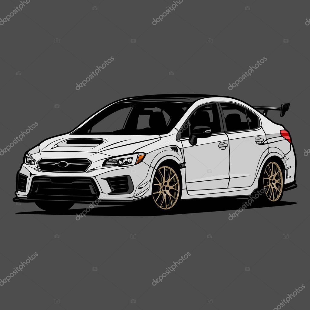 Car vector illustration for conceptual design