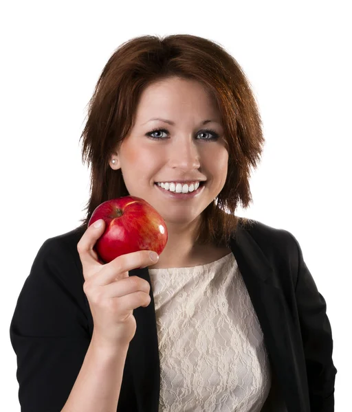 Women with apple — Stock Photo, Image