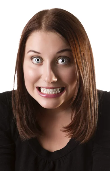 Grinning young woman — Stock Photo, Image