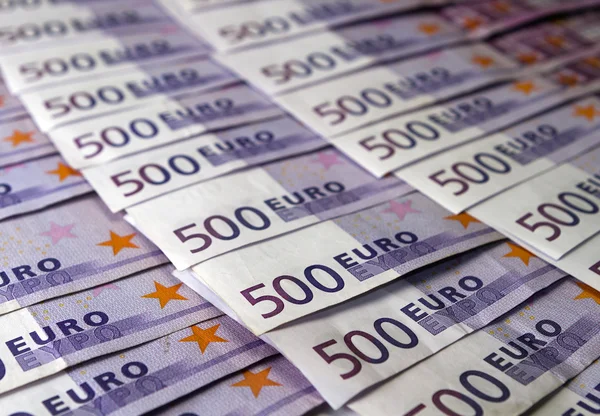 Mnoho 500 euro bankovky — Stock fotografie