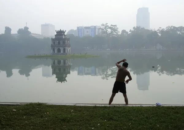 Hoan Kiem lake, Hanoi — Stock Photo, Image