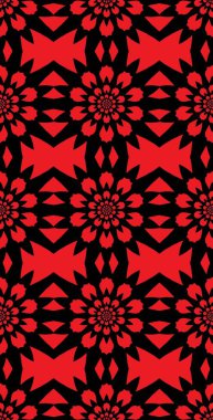 Fraktodome Fraktal Renkli Soyut Sanat Kusursuz Tablosuz Şablon Uzun Dikey Telefon Tasarımı